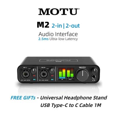 MOTU M2 Professional USB-C Audio Interface (2022 Ver.) | ESS Sabre32, 2-In/2-Out, 120dB DNR image 1