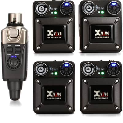 Xvive U4R4 Wireless In-Ear Monitoring System with 4 Receivers image 1