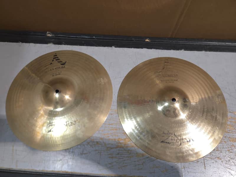 Zildjian 14" A Custom Hi-Hat Cymbals (Pair) 1991 - Present - Brilliant image 1