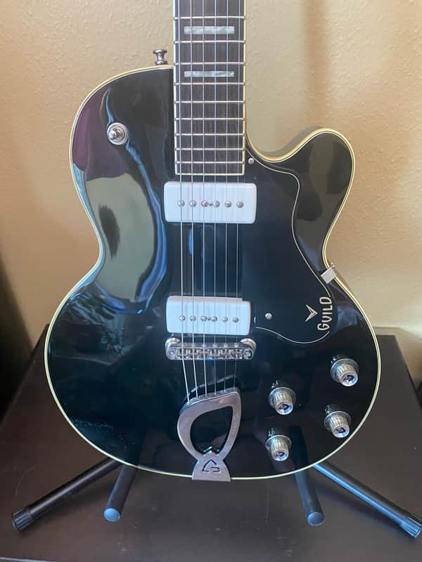 Guild M-75 Aristocrat Black W/ Curtis Novak P90 Pickups image 1