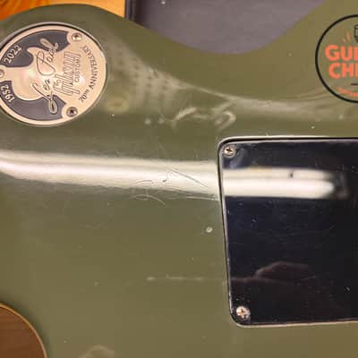 2022 Gibson Custom Shop Les Paul Custom Axcess Floyd Rose Olive Drab w/ OHSC + COA image 20