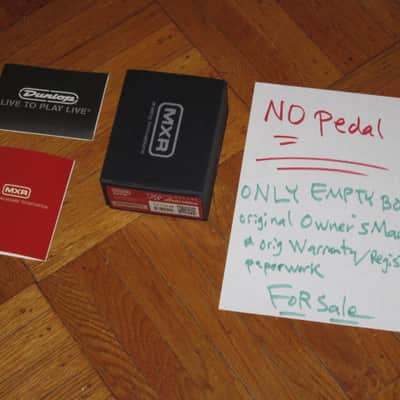 very lightly handled / mostly very clean MXR EMPTY BOX for M78 Custom Badass '78 Distortion (NO pedal) +original Instructions, original Warranty / Registration (2010s-2020s) BOX: black cardboard with silver color MRX logo / LABELS: red & black image 3