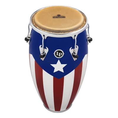 Latin Percussion LP Matador 11 3/4" Conga Oak Puerto Rican Flag (M752S-PR) image 6