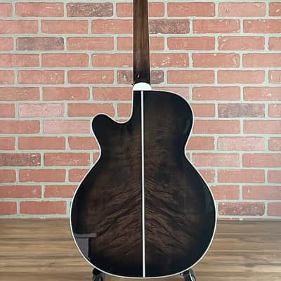 Takamine EF450C-TT TTB NEX Thermal Top Acoustic-electric Guitar - Transparent Black Burst image 12