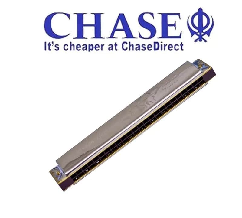 Chase Diatonic Tremolo Harmonica C Major 24 Hole 48 Tone Mouth Organ Blues Harp image 1