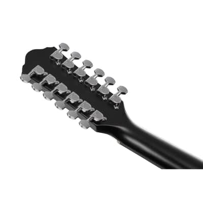 Ibanez AEG5012 AEG Series Single-Cutaway 12-String Acoustic Electric Guitar, Black image 17