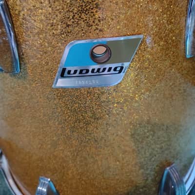 Ludwig 13"(Diameter)x12"(Depth) Rack Tom 1970's - Gold Sparkle image 2