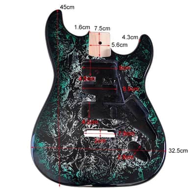 Custom Finish Green Yellow Poplar Wood Guitar Strat Stratocaster Style Body image 5