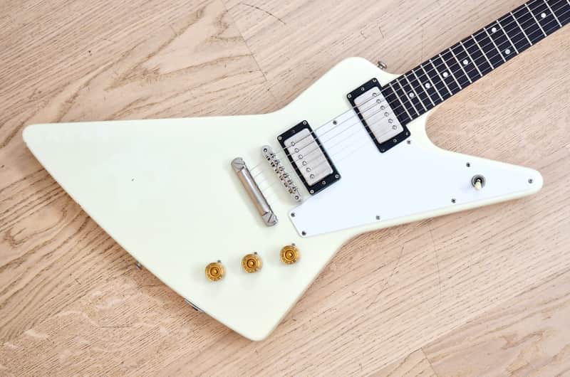 1980s Orville Explorer Vintage Electric Guitar Polaris White