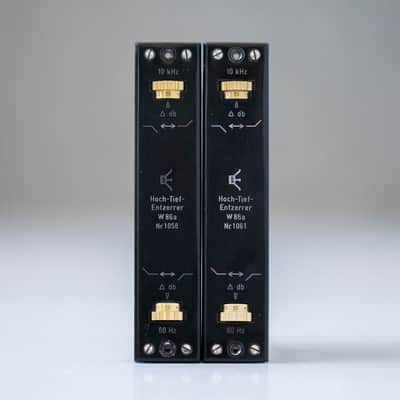 Eckmiller W86a passive EQ x 2 with close numbers and I/O cables, found in early Telefunken / Siemens / Neumann mixers. image 3
