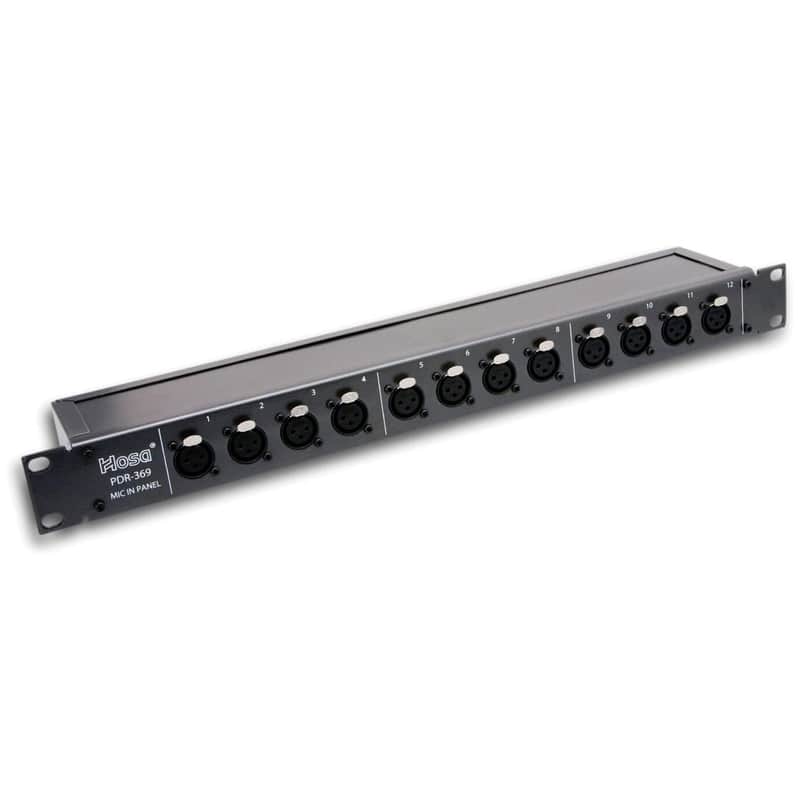 Hosa PDR-369 12 Point XLR3-F to XLR3-M Patch Bay image 1
