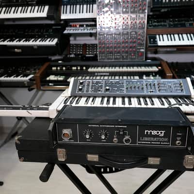 Moog Liberation white, from spanish 70's band Asfalto, signed by Bob Moog + original manuals + original case image 15