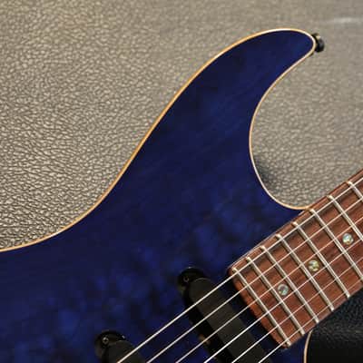 2003 Fender Custom Shop Showmaster Neck Thru Electric Guitar Birdseye Blue Quilt + OHSC image 3