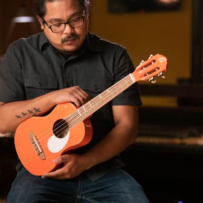 ORTEGA RUGA-ORG Gaucho Serie Tenor Ukulele 4 String - Orange + Bag image 8