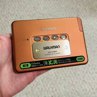 [RARE] SONY EX808 Walkman Cassette Player ! Excellent Orange ! Working ! image 2