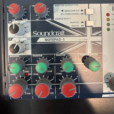 Soundcraft Notepad-5 5-Channel Analog Mixer 2010s - Blue image 4