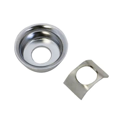 Hosco Telecaster Style Jack Cup with Retainer Clip (Chrome)
