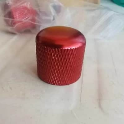 Red 3 Piece Guitar Bass Knobs image 1