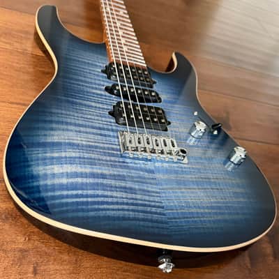 Suhr Modern Plus HSH Trans Whale Blue Burst Roasted Maple Pau Ferro Neck 87825 image 4