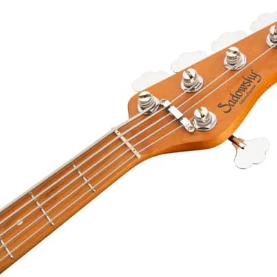 Sadowsky MetroExpress 21-Fret Hybrid P/J Bass, Roasted Maple Fingerboard, 5-String - Solid Candy Apple Red Metallic High Polish image 7