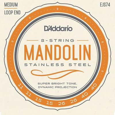 D'Addario EJS74 Mandolin Strings Phosphor Bronze Stainless Steel 11-40