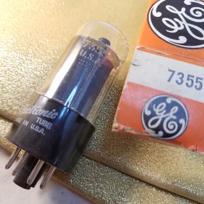 G.E Tight Matched Pair (2) 7355 tNOS AT1000 TESTED Vacuum Tubes Beam Power Pentode 1960-1976 image 2