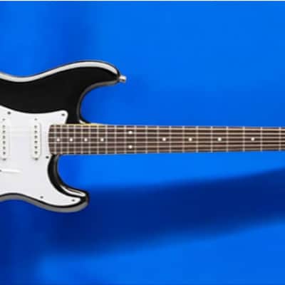 Oscar Schmidt OS-30-BK-A Double Cut Solid Body 3/4 Electric Guitar. Black image 5