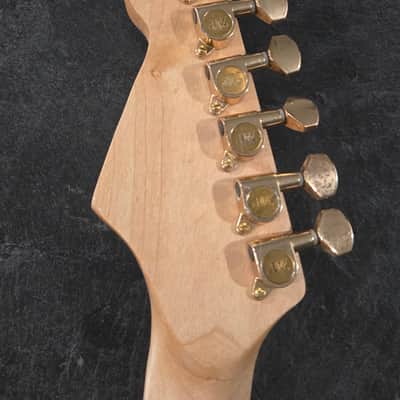 Custom Stratocaster Style Electric Guitar Moto- Pearloid Top And Gold Hardware image 18