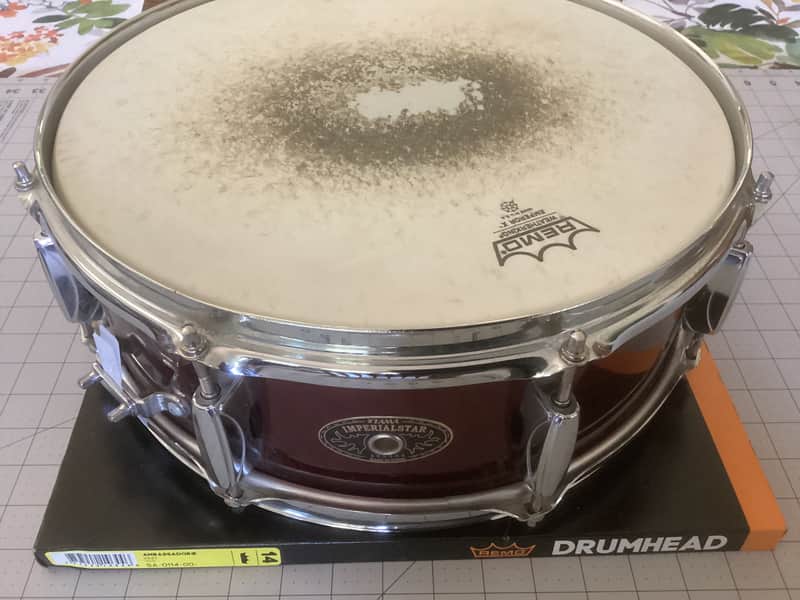Tama 14 x 5.5” snare 2000s - Wine + new snare head image 1