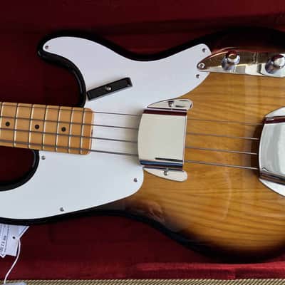 2023 Fender American Vintage II '54 1954 RI Precision P Bass 2-Color Sunburst With Tweed Hard Case & Case Candy AVRI Reissue image 5