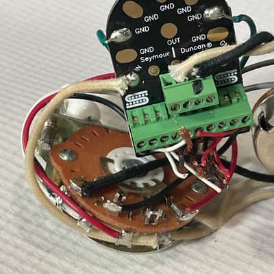 2000's Fender Upgraded Stratocaster Guitar Electronics Wiring Harness Seymour Duncan Liberator, Orange Drop Capacitor image 11