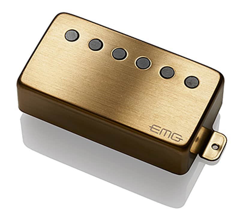 EMG 66 Alnico V Active Neck Humbucker - brushed gold image 1