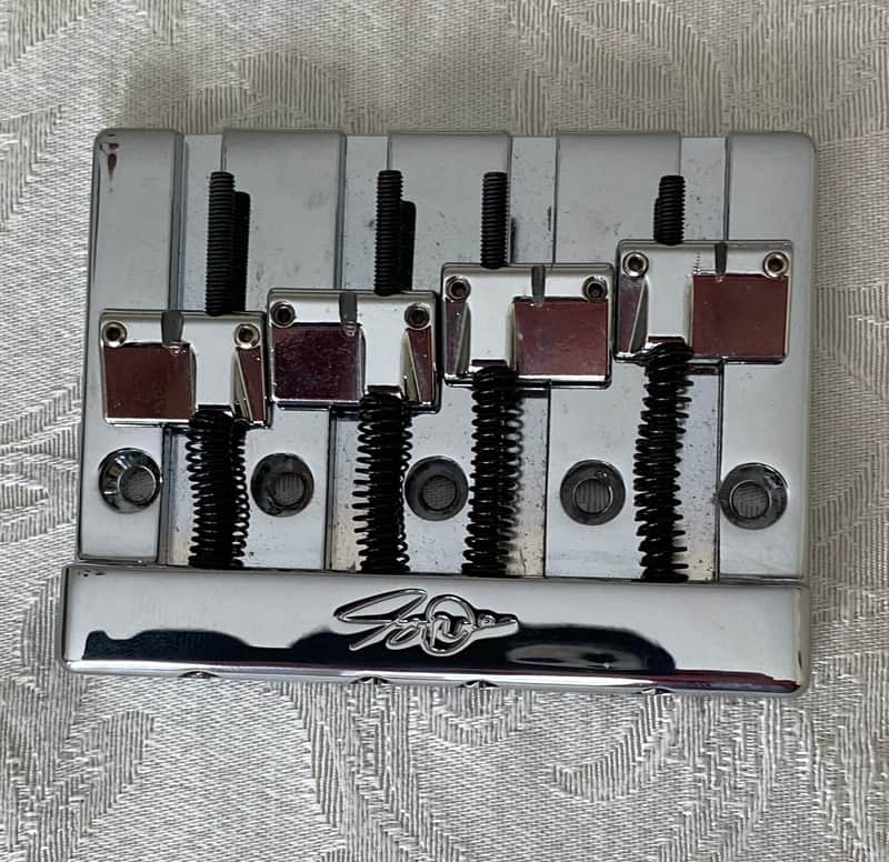Fender USA Geddy Lee Signature HiMass Bass Bridge - Chrome Factory Original w/screws image 1