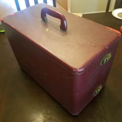 Webster-Chicago Wire Recorder all original 6SN7 6V6 tube amp AlNiCo tiny driver mono 288-1R  1950s - red-brown tolex image 3