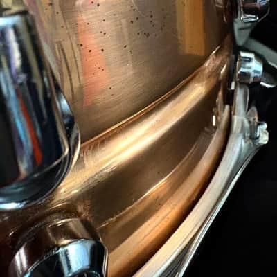 Yamaha SD6455 Handcrafted Copper Snare Drum 14"x5.5" - Excellent Condition image 5