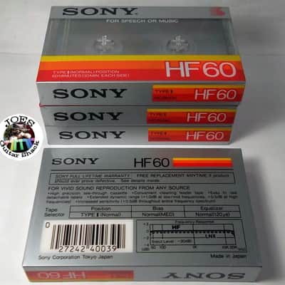 4-TDK HF-60 (1985) Original Made in Japan Audiophile Type I Normal Bias Cassette Tapes Sealed And New! image 5