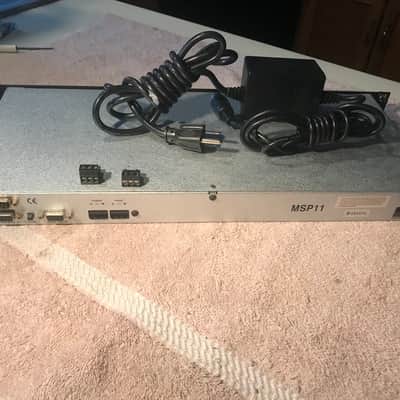 Biamp MSP11 Digital Signal Processor: leveling, compression, limiting, soft-gating, 1/3-octave + parametric EQ, and high-pass/low-pass filters. Includes power supply, input output connectors & rack mount bolts and washers image 4
