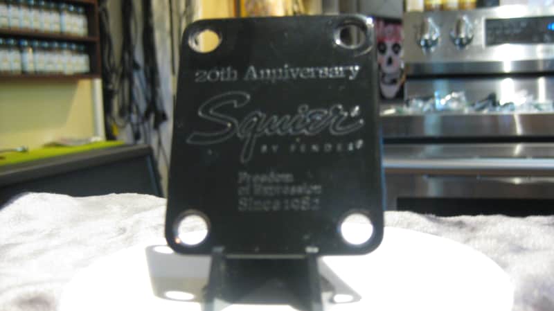 Squier 20th Anniversary RARE Black Neck Plate Telecaster Stratocaster P & Jazz Standard image 1