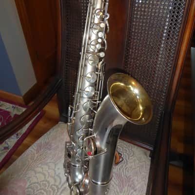 King TENOR SAXOPHONE 1924 - SILVER SATIN image 10