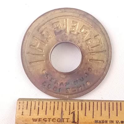 Gretsch Bass Drum Round Badge Skinny Sticks+Smaller Letters Broadkaster 50s USA image 2