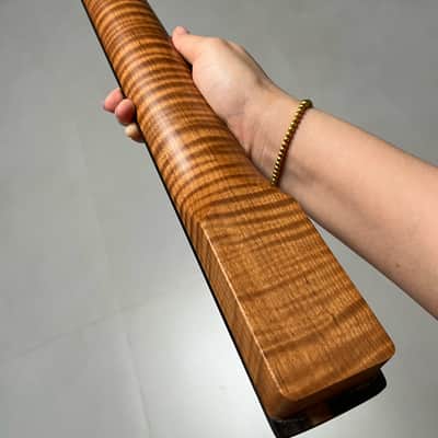 AAAAA Tele Ebony Fretboard Roasted flame Maple Electric Guitar Neck Radius 12inch Round stainless steel 22 frets hole 10mm Radius: 12 inches image 8