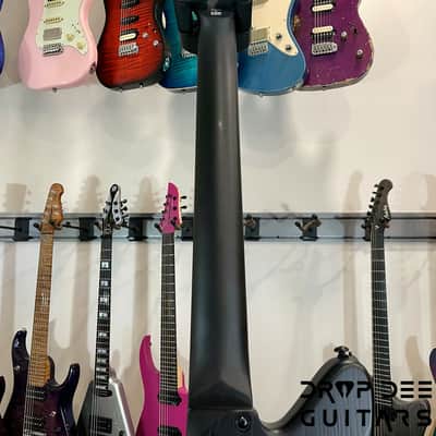 ESP LTD Alex Wade Signature AW-XJ7B Evertune Baritone 7-String Electric Guitar w/ Case (1348)-Open Grain Black Satin image 14