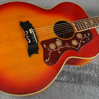 Morales M350 Jumbo Acoustic Japan Sunburst w/ Hard Case image 6