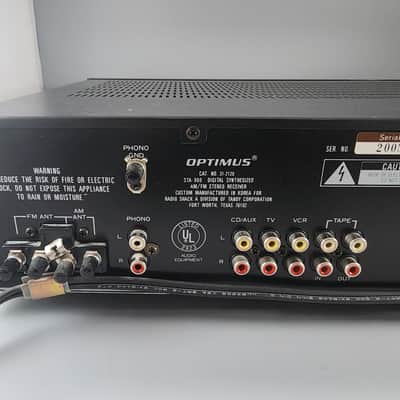 Optimus STA-900 Digital Synthesized AM/FM Stereo Receiver Phono Jack image 5