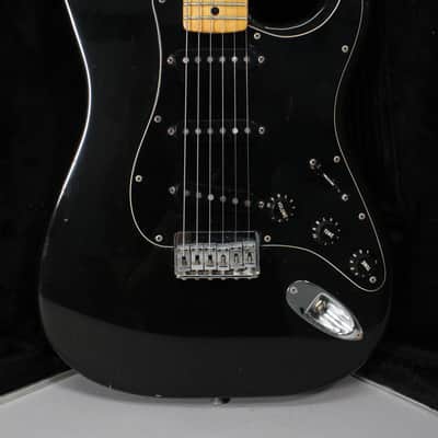 1979 Fender Hardtail Stratocaster Black w/OHSC image 2