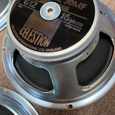 Rare - Made in UK - Marshall Celestion 70w Vintage 30 MF V30 Speakers - G12 - 16 Ohm - Set of Four - MF280 - 1960 image 9