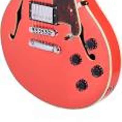 Mint D'Angelico PREMIER MINI DC DAPMINIDCFRCSCB Mini Double Cutaway w/ stop-bar tailpiece, Fiesta Red image 12