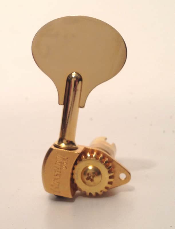 Hipshot USA Ultralite Tuner HB6L 1/2 Inch Gold Treble Side image 1