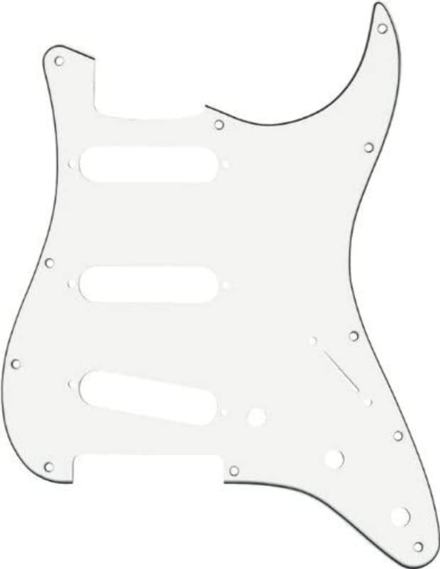 AXL Model PG-362-WH 3-Pickup Single Coil Guitar Pickguard,  White image 1