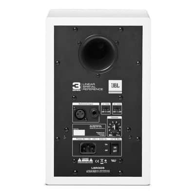 JBL LSR305 5 inch Active Studio Monitors, White (Pair) image 2